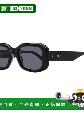 自营 Retrosuperfuture 男女通用矩形太阳镜 Voce VAJ 黑色 54 毫