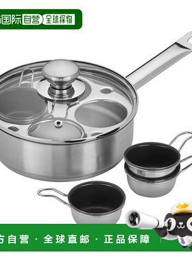 自营 Demeyere Resto 4 杯不锈钢煮蛋器套装 - 不锈钢 - 1.5 夸脱