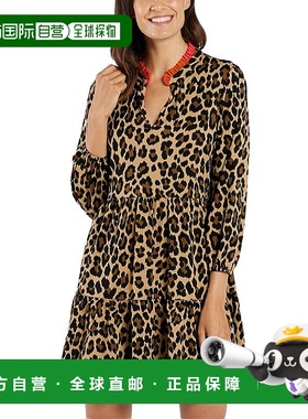 自营 Jude Connally多莉分层连衣裙-棕色 美国奥莱直发