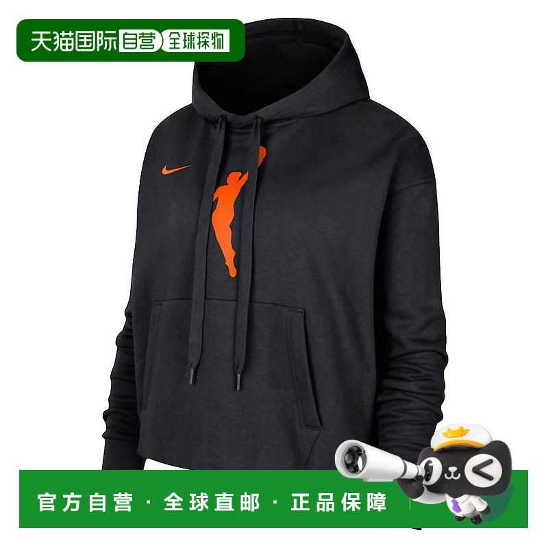 自营 nike女式Wnba Logowman Team 13修身套头衫，黑色-黑色 美国
