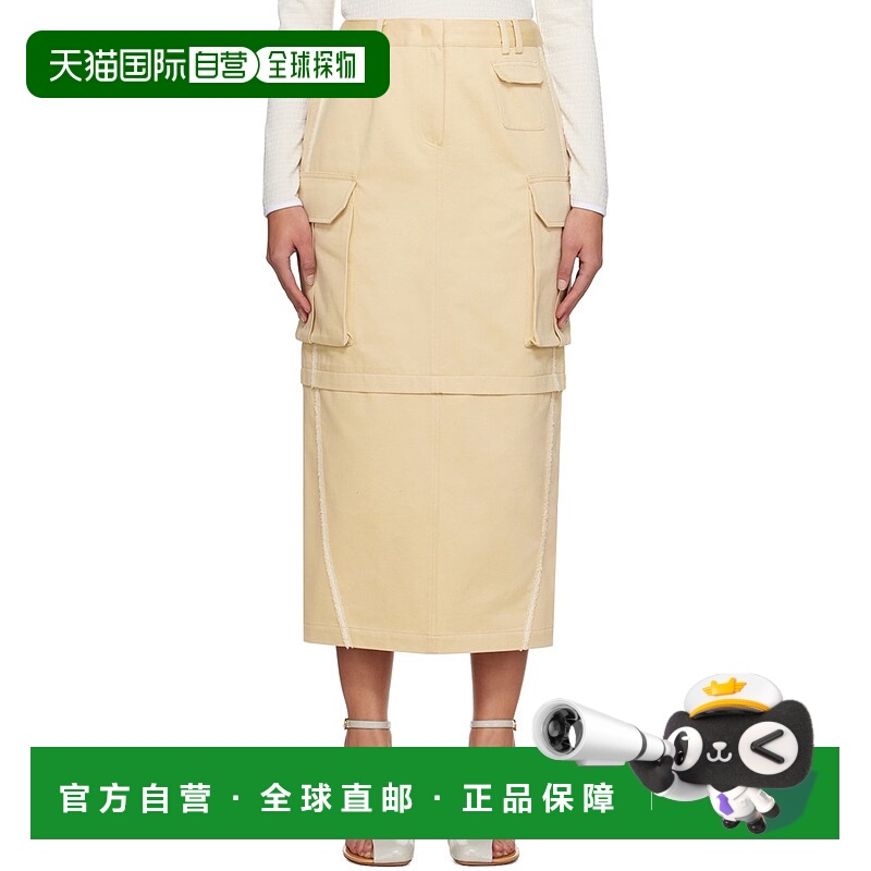 1h可退 香港直邮潮奢 Kijun 女士 驼色 Joel Cargo 半身裙 24PSW3