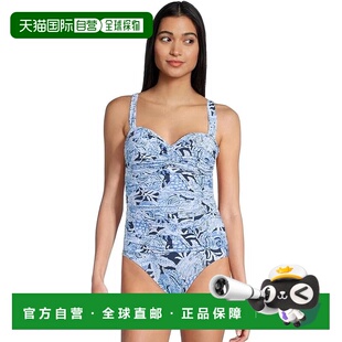 自营Lilly Pulitzer Solaria Swimsuit Women's Blue Tropical Ru