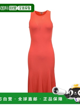 自营 Jason Wu珊瑚粘胶针织无袖长裙-橙色连衣裙 美国直发奥莱