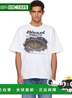 1h可退 香港直邮潮奢 Diesel 迪赛 男士 白色 T-Boxt-T25 T 恤 A1