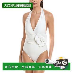 自营Carmen Marc Valvo Halter One-Piece - white 美国奥莱直发
