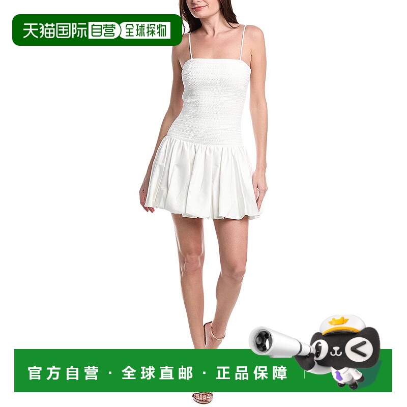 自营alice + olivia Arden Drop-Waist Bubble Dress - beige 美