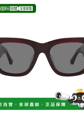 自营Burberry Dark Grey Square Ladies Sunglasses BE4424F 4115