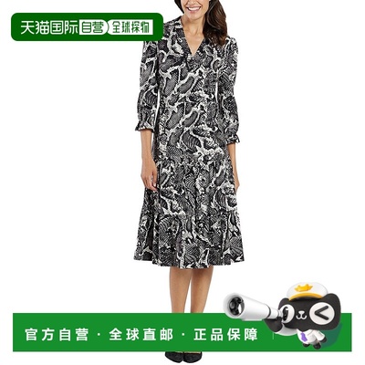 自营 Jude Connally Maggie Tiered Midi连衣裙-黑色 美国奥莱直