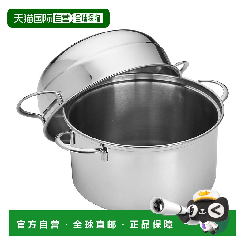 自营 Demeyere Resto 3.2 夸脱不锈钢贻贝锅 - 不锈钢 3.2 夸脱