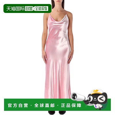 自营alberta ferretti天鹅绒连衣裙-粉红色 美国奥莱直发