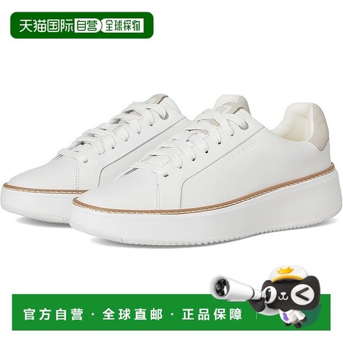 自营Cole Haan Grandpro Topspin W24775-100白色皮革休闲鞋ZOGG5
