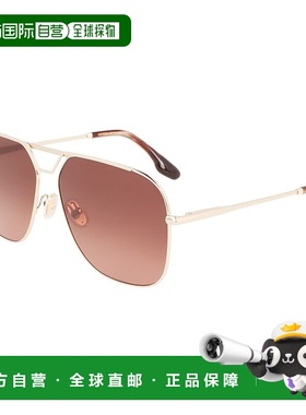 自营Victoria Beckham Metal Women's Sunglasses - gold 美国奥
