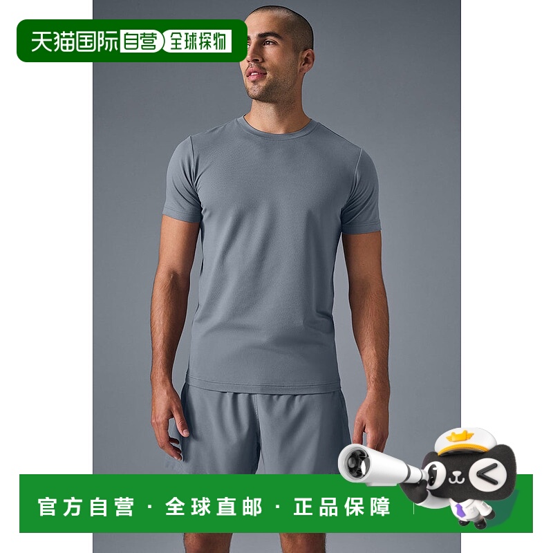 美国直邮AloYoga瑜伽Conquer男士T恤M1205R短袖上衣