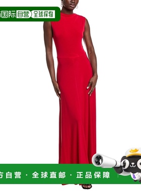 自营issue new york纽约裹身礼服-红色 美国奥莱直发连衣裙长裙