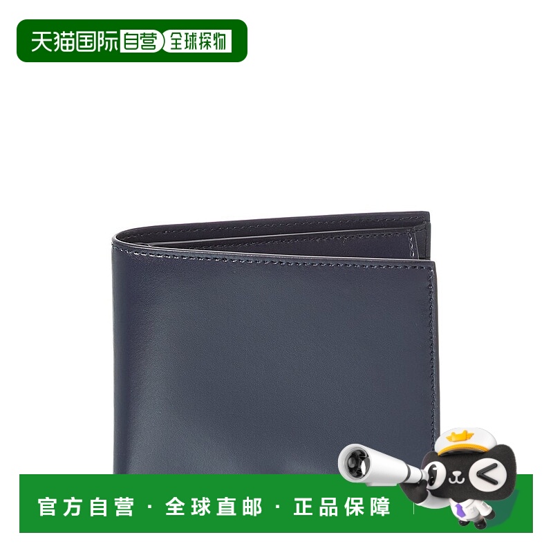 自营salvatore ferragamo菲拉格慕皮革双折钱包-蓝色 美国奥莱直