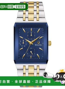自营Bulova Men's Quadra 31mm Quartz Watch - silver and gold