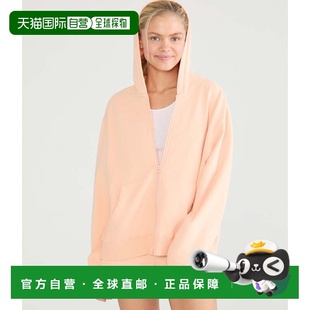 自营Aeropostale Cloud Soft Oversized Full-Zip Hoodie - coral