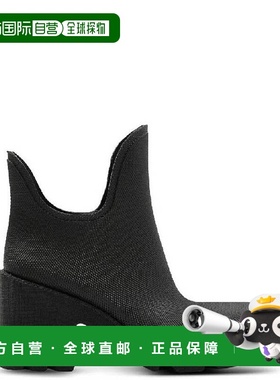 自营Burberry Marsh圆头脚踝雨靴-黑色 美国奥莱直发