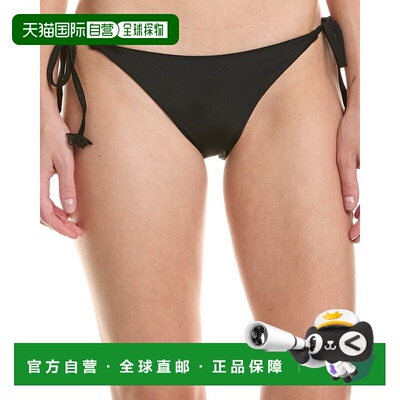 自营PQ Swim Tie Full Bikini Bottom - black 美国奥莱直发泳裤