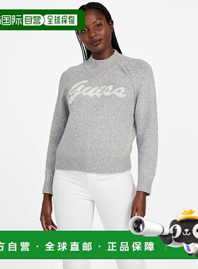 自营 guessVirtye高领毛衣-浅麻灰色 美国奥莱直发