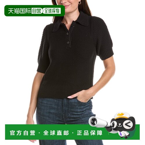 自营Michael Stars Marley collad Popover-黑色 美国奥莱直发