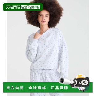 自营Aeropostale Cloud Soft Floral Print Oversized Crew Sweat