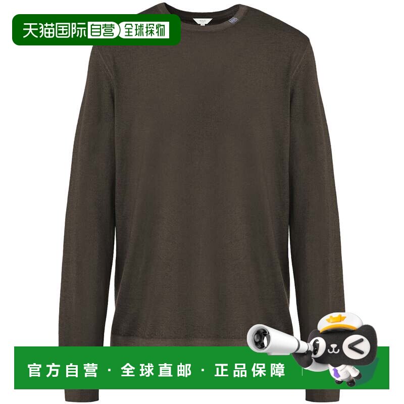 自营malo棕色圆领羊绒毛衣-黑色 美国奥莱直发