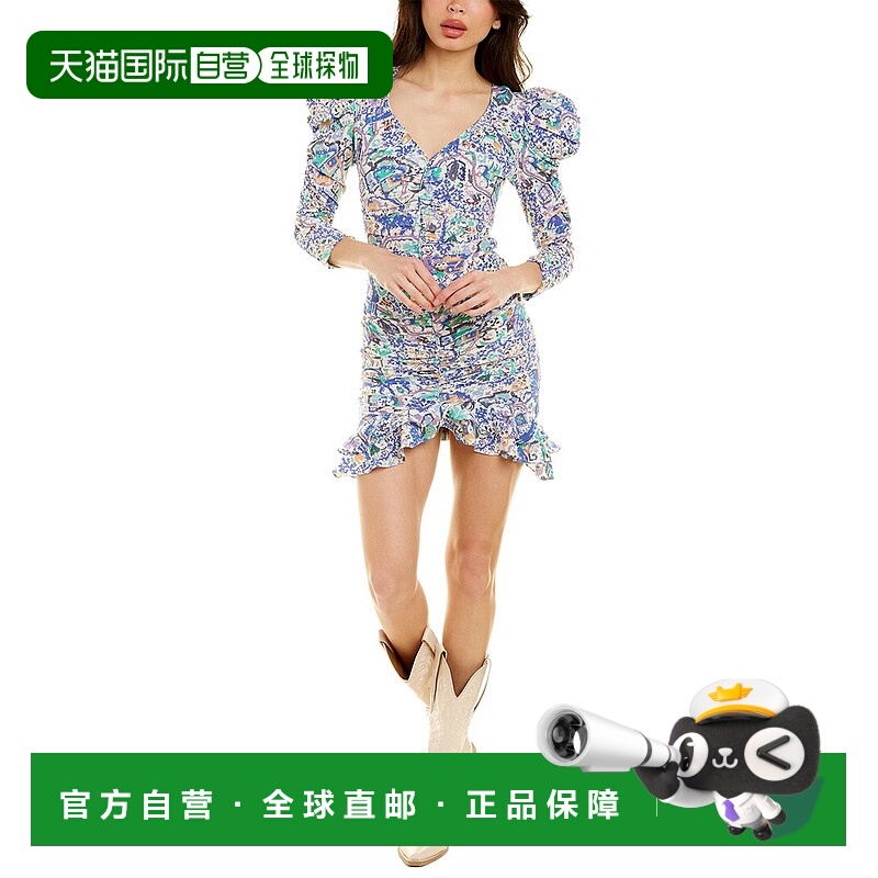 自营Isabel Marant Etoile Bireya 真丝混纺迷你早秋新款连衣裙