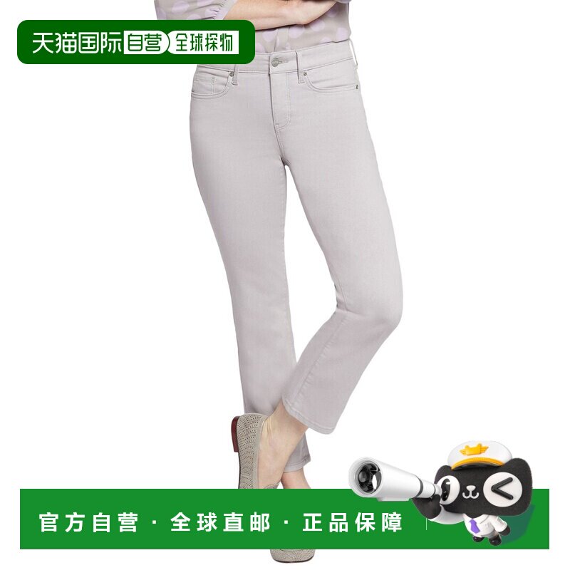 自营NYDJ玛丽莲珍珠灰色脚踝作物让-灰色 美国奥莱直发牛仔裤