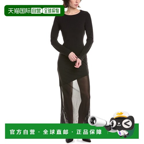 自营rag & bone Sascha Mixed Media Dress - black 美国奥莱直发
