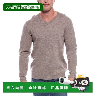 Blend Neck Sweater 美国奥莱直 自营Magaschoni brown Wool