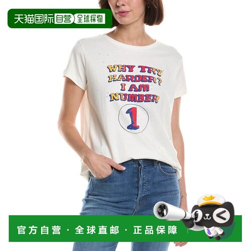 美国直邮自营MOTHER方形图案趣味T恤-白色 美国奥莱直发