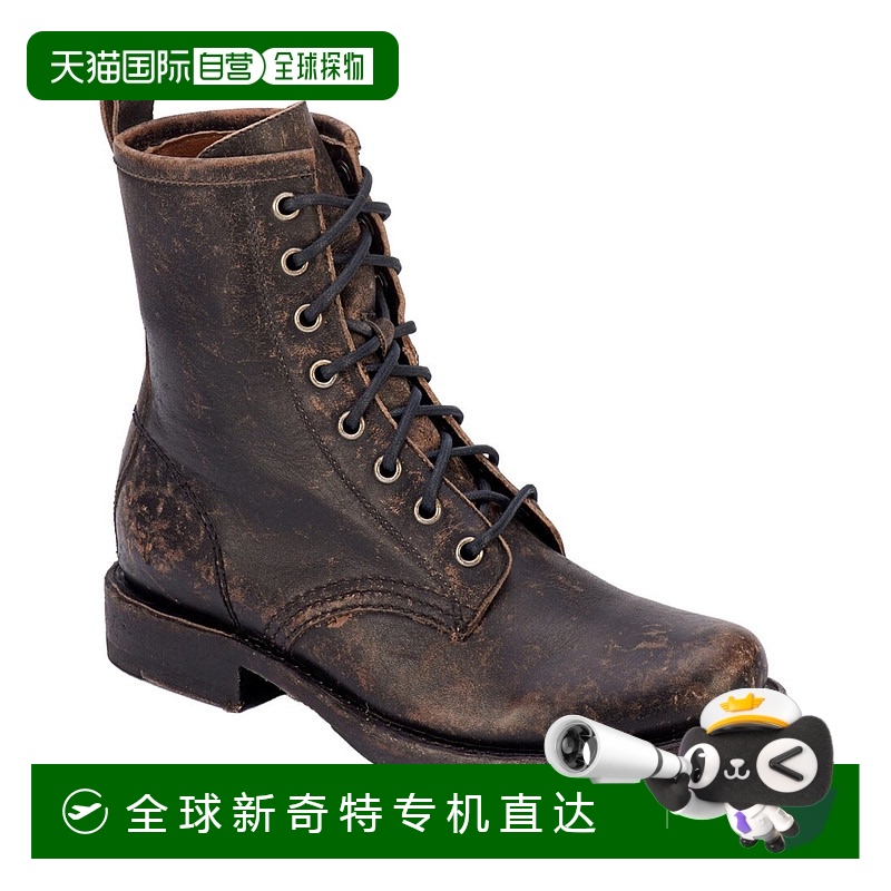 自营 Frye Veronica 皮革战斗靴 - 黑色 【美国奥莱】直发