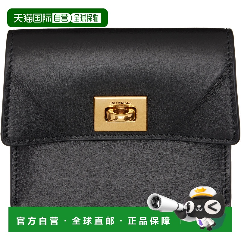 1h可退 香港直邮潮奢 Balenciaga 巴黎世家 女士 黑色 Rodeo 卡包