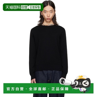 巴宝莉 男士 黑色 1h可退 Trim Burberry Check Woo 香港直邮潮奢