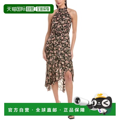 自营Marchesa Notte Floral Dress - black 美国奥莱直发连衣裙