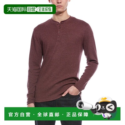 自营WEATHERPROOF VINTAGE Waffle Henley Shirt - red 美国奥莱