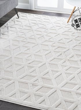 jonathan yTalaia Neutral Geometric Indoor/Outdoor Area Rug -