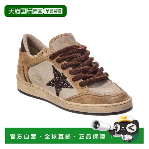自营Golden Goose Ball Star绒面革运动鞋-棕色 美国奥莱直发