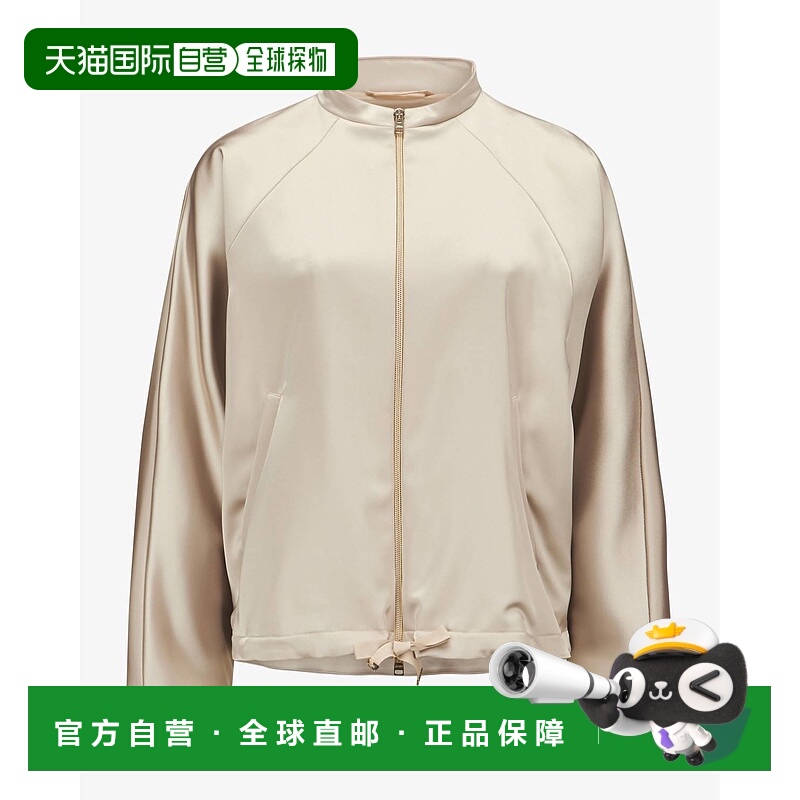 自营herno香槟色拉链女式缎面夹克 美国奥莱直发