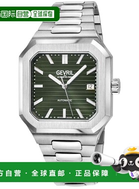 自营Gevril Men's Grand Concourse SS Case, Green Dial, 316L S