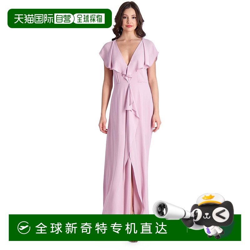自营 bcbgmaxazriaEvette女式伴娘正式晚礼服-玫瑰色黎明 【美国