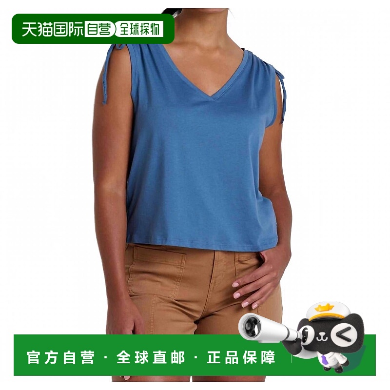 自营toad&coAnza Cinch Tank Top In Pacific Blue - pacific blu