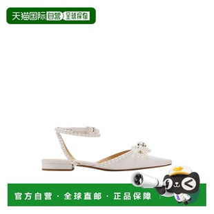自营Mach & Mach Pointed Toe Ballet Flats - white pearl 美国