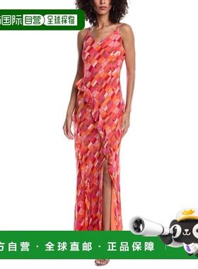 自营Milly Sunset Tile Maxi Dress - orange 美国奥莱直发