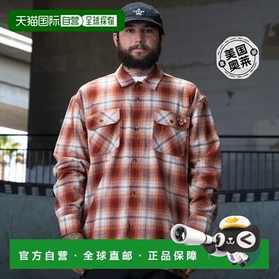 Dickies Ronnie Sandoval 拉绒法兰绒衬衫 - 焦渐变色格子 (ob2)