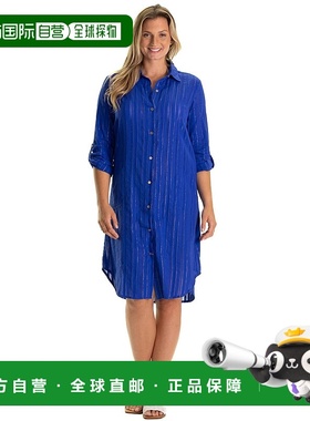 自营duffield laneThe Midi Flagler Coverup in Bright Blue Met