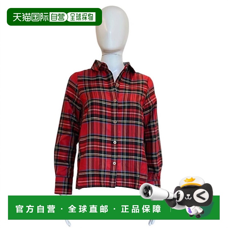 自营 gretchen scottComfy Cozy Shirt Of York Plaid In Red Duk