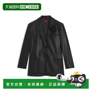 blazer faux 自营hugo black fit leather 美国 bossRegular