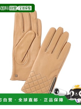 自营Bruno Magli Cashmere-Lined Leather Gloves - brown 美国奥